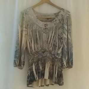 Design works women's multicolored blouse size L